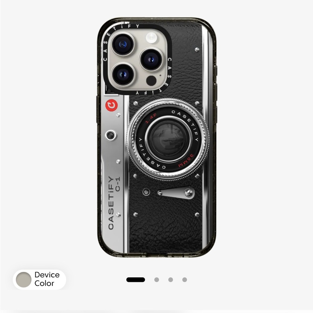 Casetify Vintage Camera Style Black and Silver Phone Case Camera Case - Classic - Picture 2 of 4